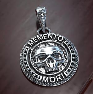 Mens skull pendant memento mori
