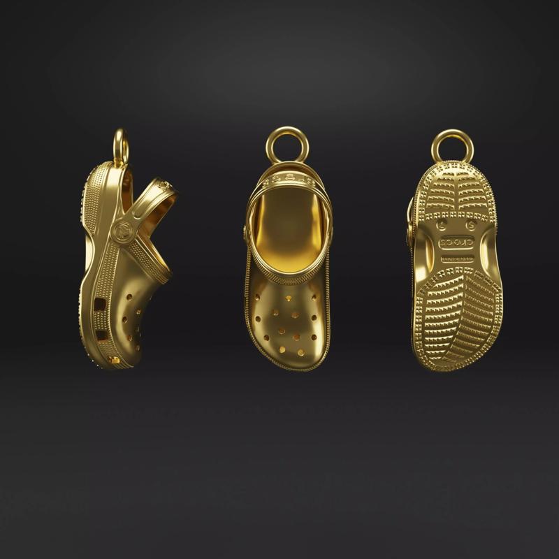 Luxe Crocs Pendant  Where Iconic Meets Elegant