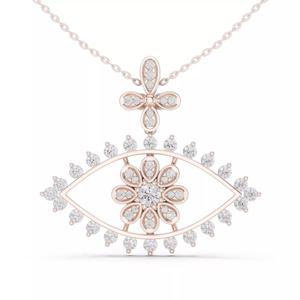 Round Diamond Eye Shape Pendant Woman 3dm STL Video