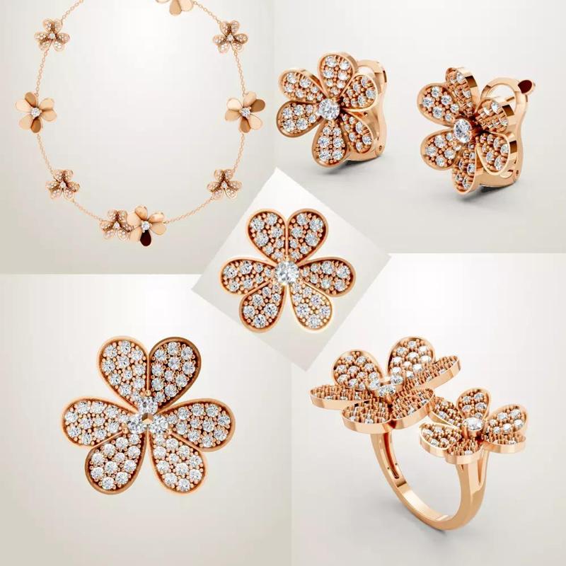Van cleef arpels collection Ring Pendant Necklace Earring