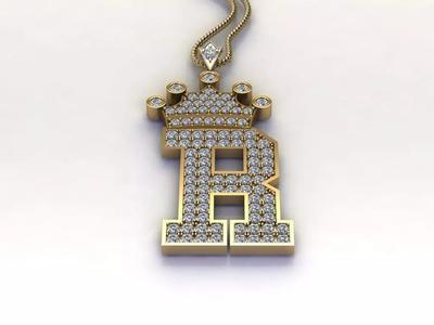 R Letter Pendant