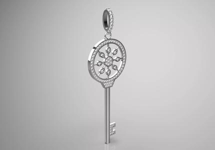 diamond key pendant jp0139