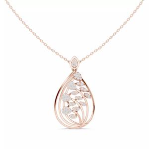 Round Diamond Pear Shape Pendant Women Necklace 3dm STL Video