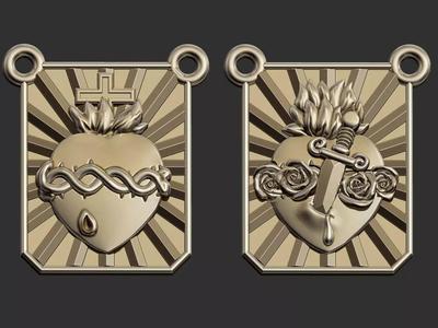 Jesus and Mary Sacred Heart Scapular