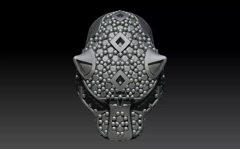 PANTHER HEAD WITH GEMS