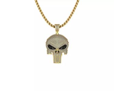 Punisher Skull Diamond Pendants