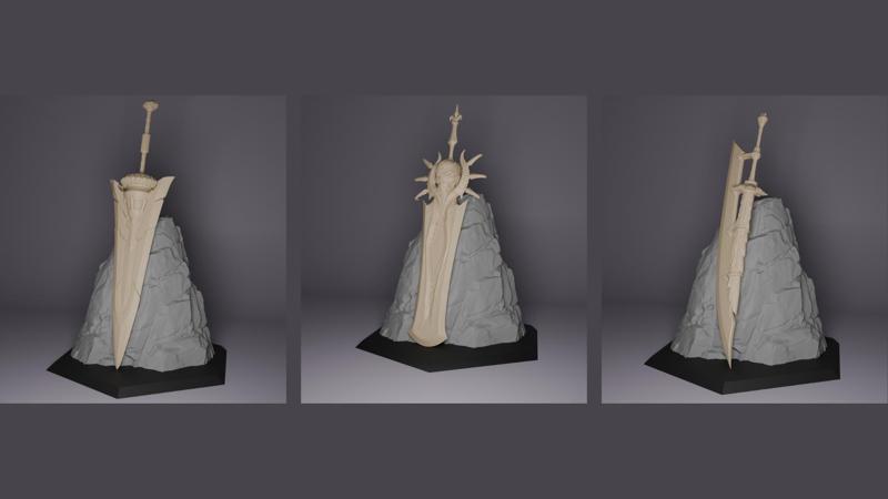 mini stand with monster hunter wilds greatsword pack 2