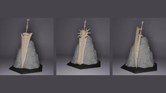 mini stand with monster hunter wilds greatsword pack 2