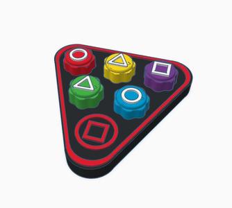 Gonggi of the Squid Game with triangular base.