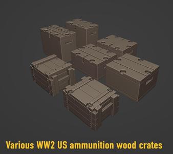 DIORAMA - US WW2 ammunition crates - 1/35