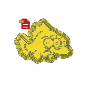 Blinking 3 Eye Fish Cookie Cutter and Stamp