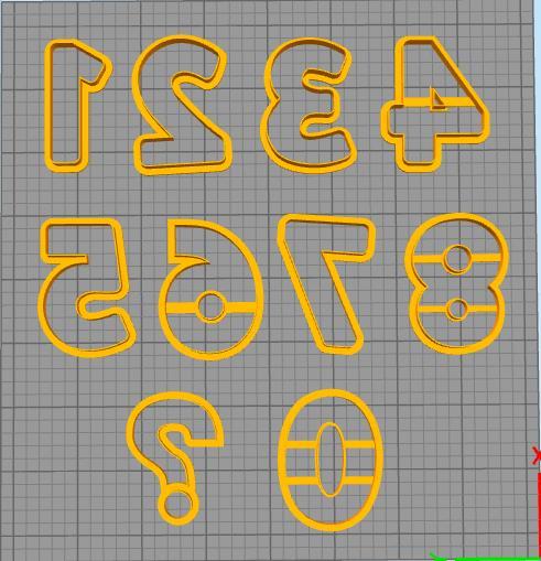 CUTTER COOKIES - NUMBERS 8 CM