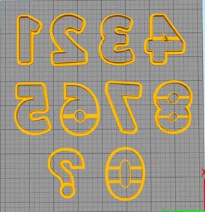 CUTTER COOKIES - NUMBERS 8 CM