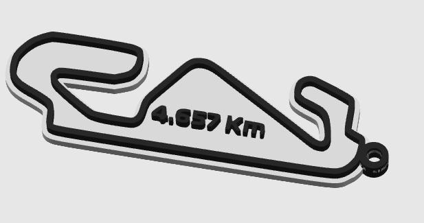 montmelo circuit key ring