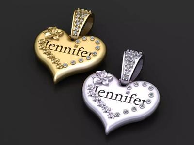 custom name pendant 3D printable model