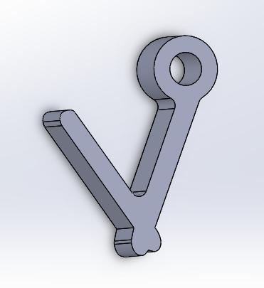 V Alphabet keychain