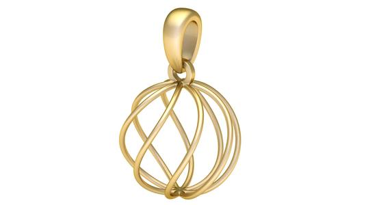 Golden Orb Cage Pendant