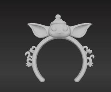 Festive Labubu Headband - Unique Foundling-Inspired Design for Christmas Decor - 3D Printable