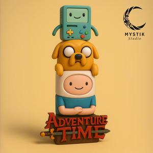 Adventure Time Totem - 3D Fanart of Finn, Jake and BMO
