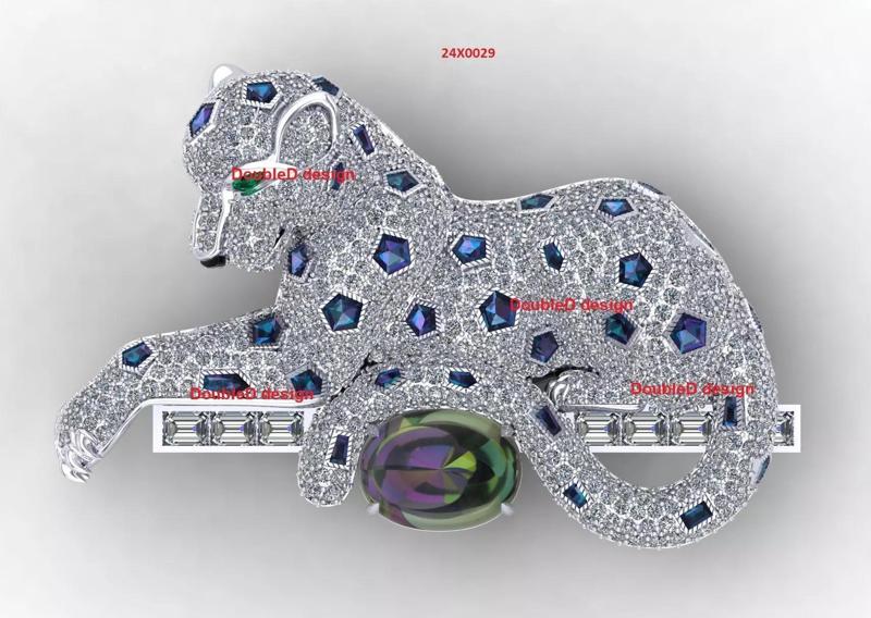 Panther full diamonds Brooch