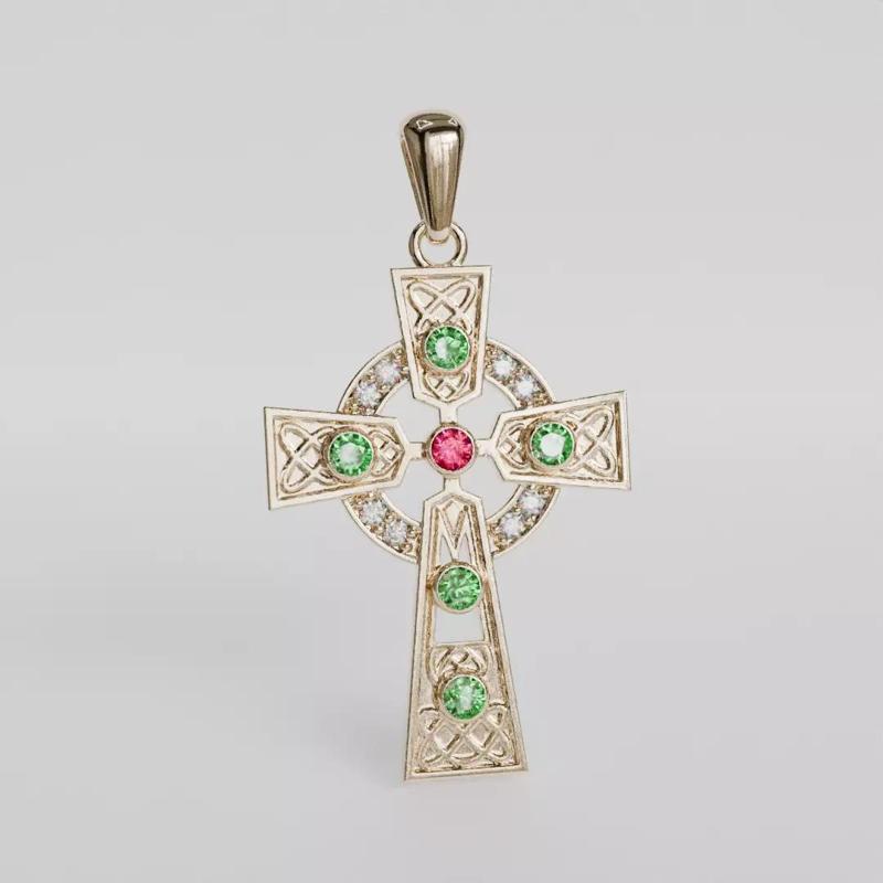 pendant cross with links