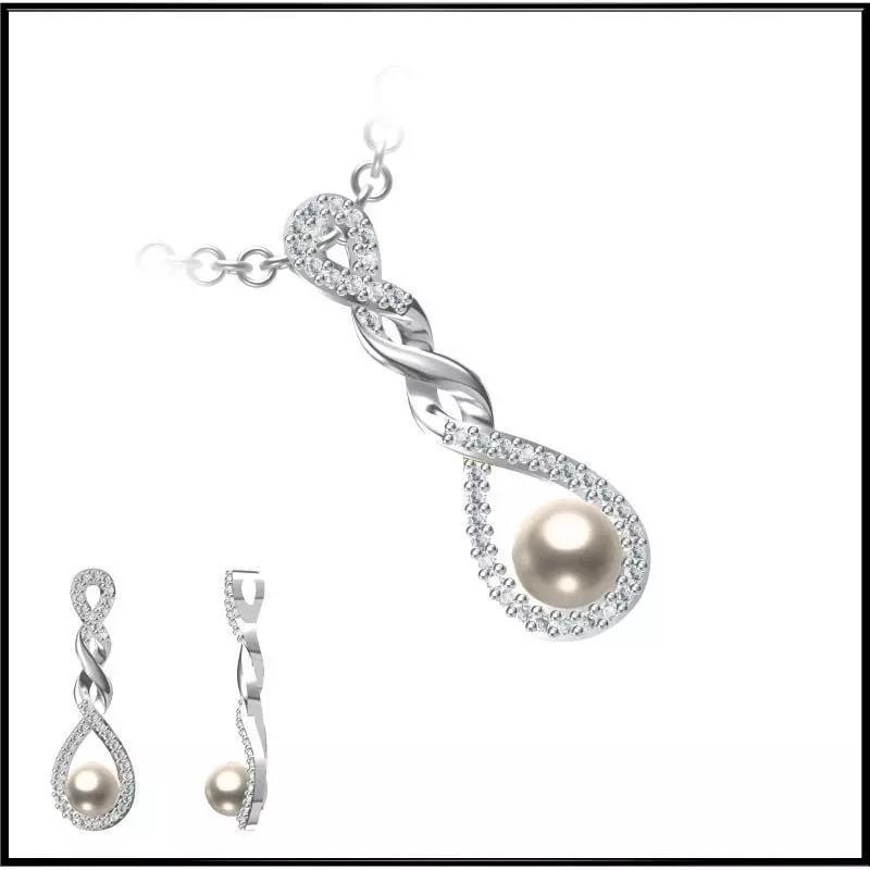 JCD Format Personalized pearl pendant jcd jewellery design