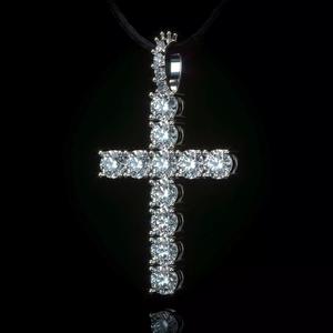 Diamond cross with diamond suspension