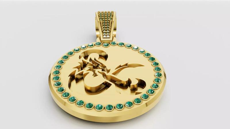 dragon pendant 3D printable model