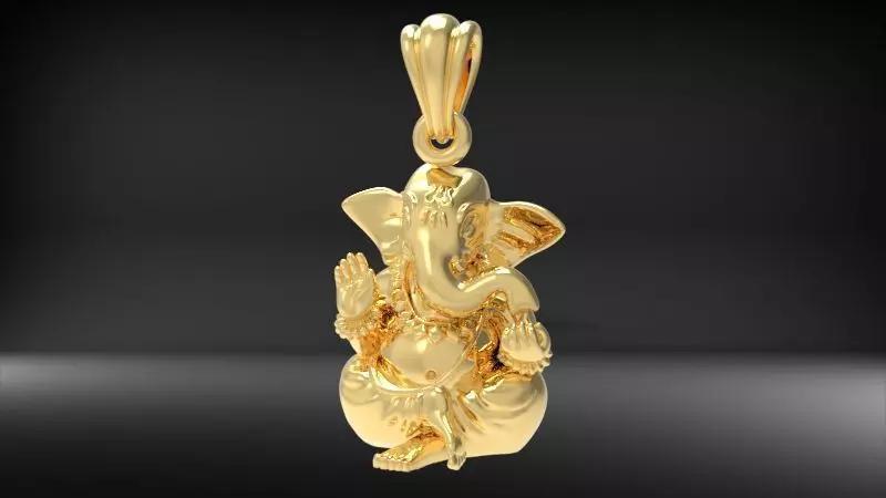 Ganesh God Pendant Necklace Hindu Jewelry