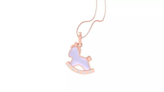 Horse Light Weight Kids Pendant Necklace Charms 3dm stl obj