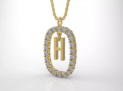 Pendant Letter H