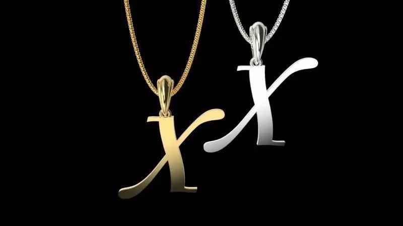 Letter X NECKLACE pendant