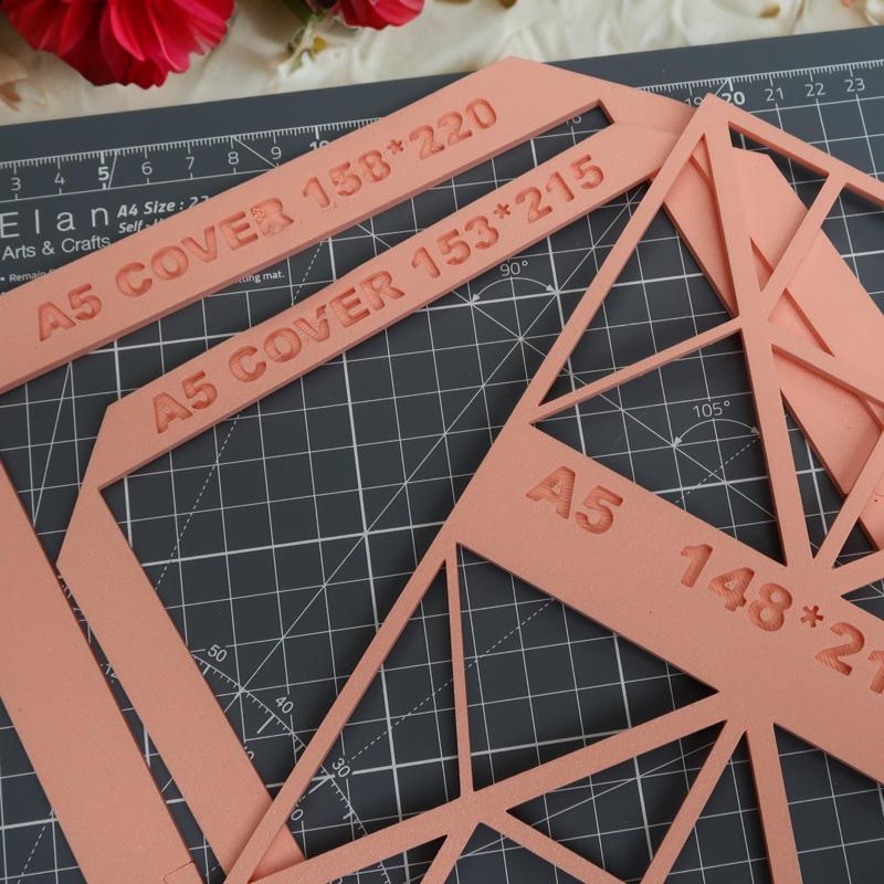 A5 cover cutter template / scrapbooking - bookbinding