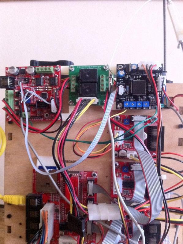 Cupcake Gen3 Extruder Controller, Relay Board and Stepper Driver Mount