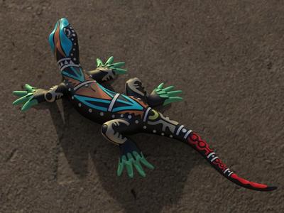 Multicolored lizard