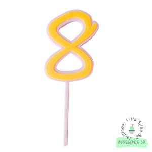 8 number cake topper