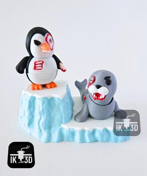 Mini Flexi Bundle - Killer Penguin + Sea Lion + Diorama