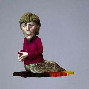 The Merkel Era - A Caricature for 3D Print