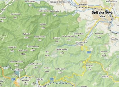 Slovak Paradise National Park , Slovenský Raj - 3Dmap