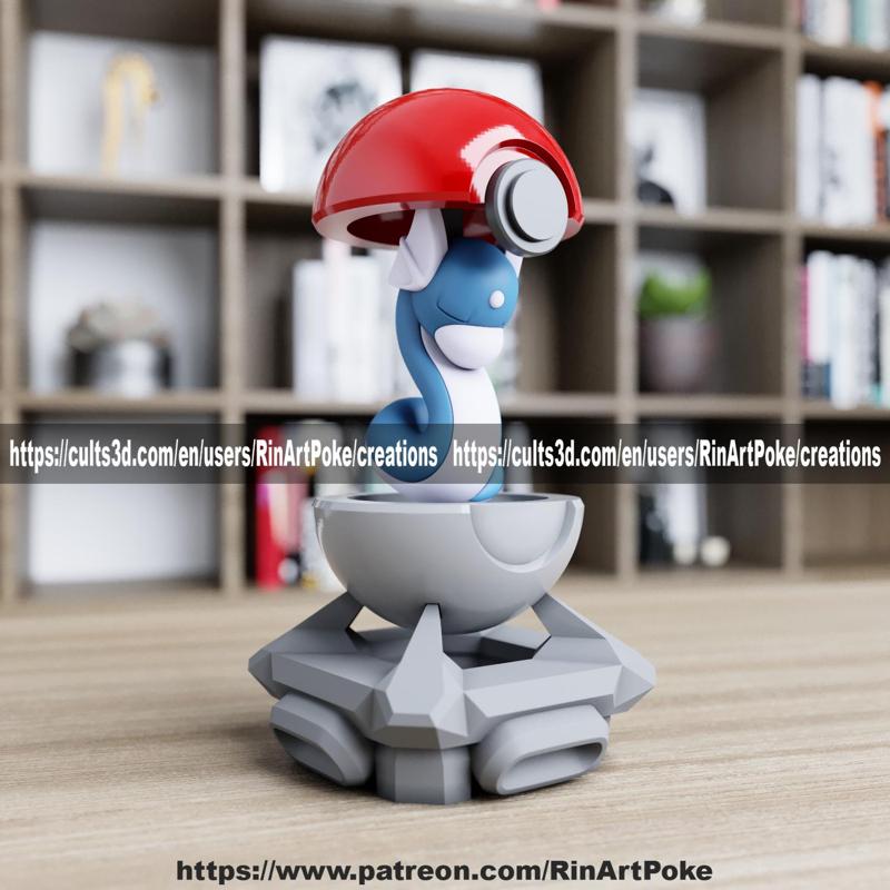 Dratini in the Pokeball from pokemon