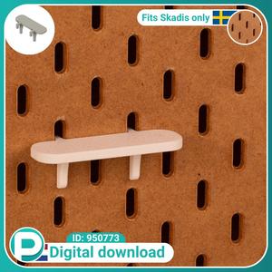 Display tray 8x2.5cm - fits IKEA Skadis pegboard - Digital download