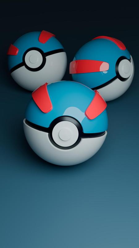 Pokeball great ball super ball