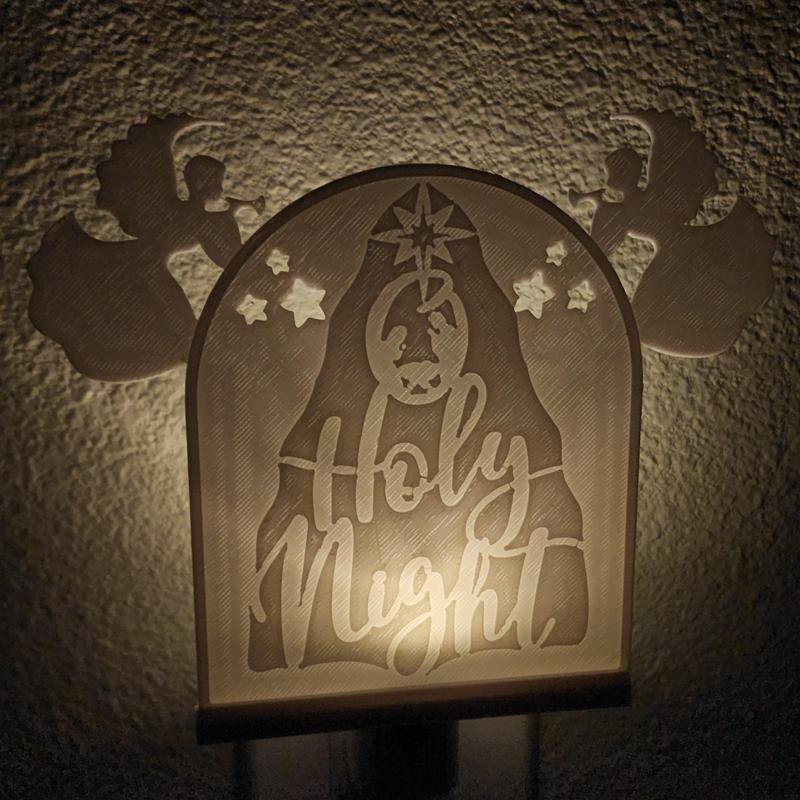 O Holy Night Night Light with Angels