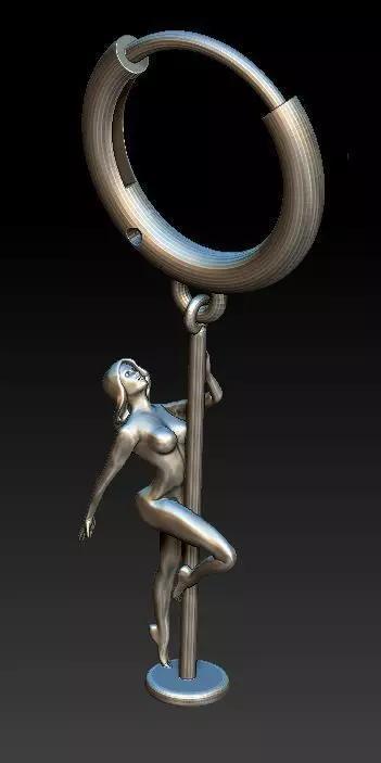 Monoearring earring dancer girl striptease pole dance