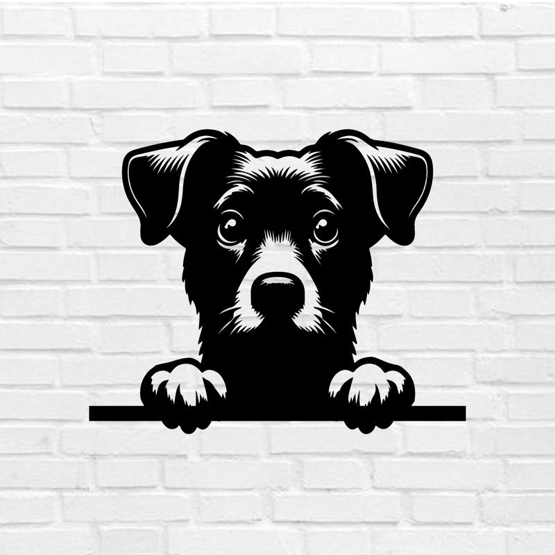 Peeking Dog Laser SVG Cut File PNG