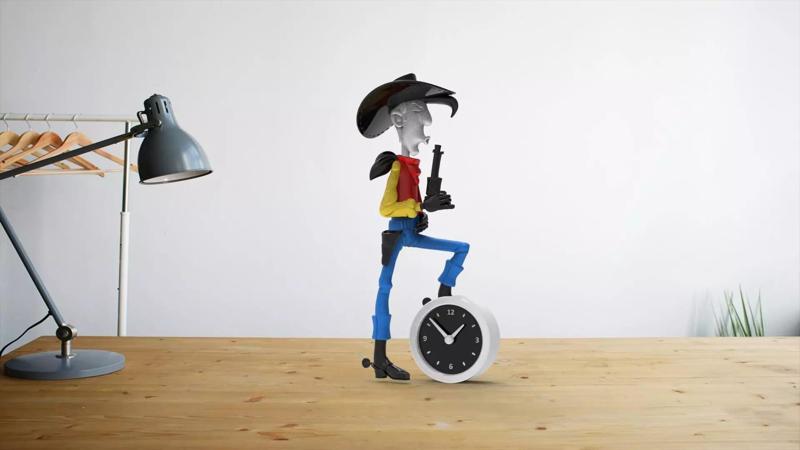 Lucky Luke desk clock