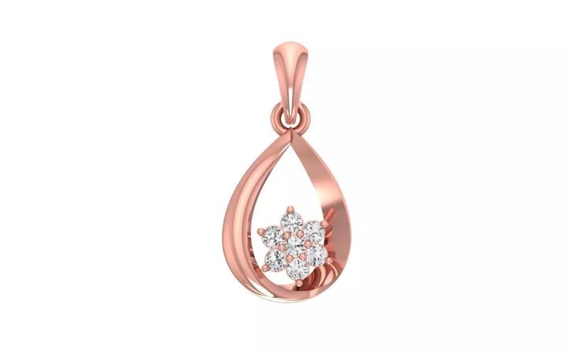 Solitaire Women Pendants 3dm STL OBJ FBX Renders Details