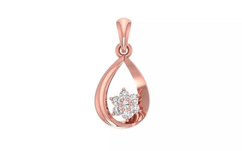 Solitaire Women Pendants 3dm STL OBJ FBX Renders Details