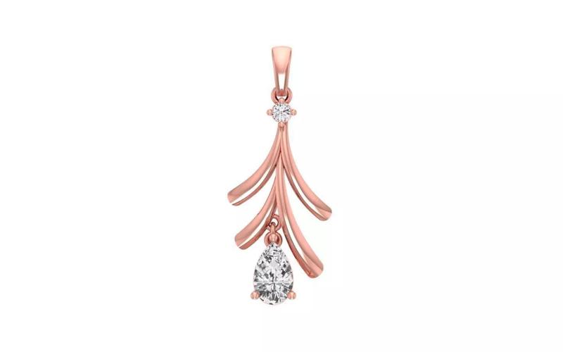 Solitaire Women Pendants 3dm STL OBJ FBX Renders Details