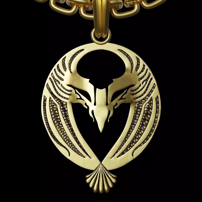 Eagle Stylized Pendant Amulet Necklace